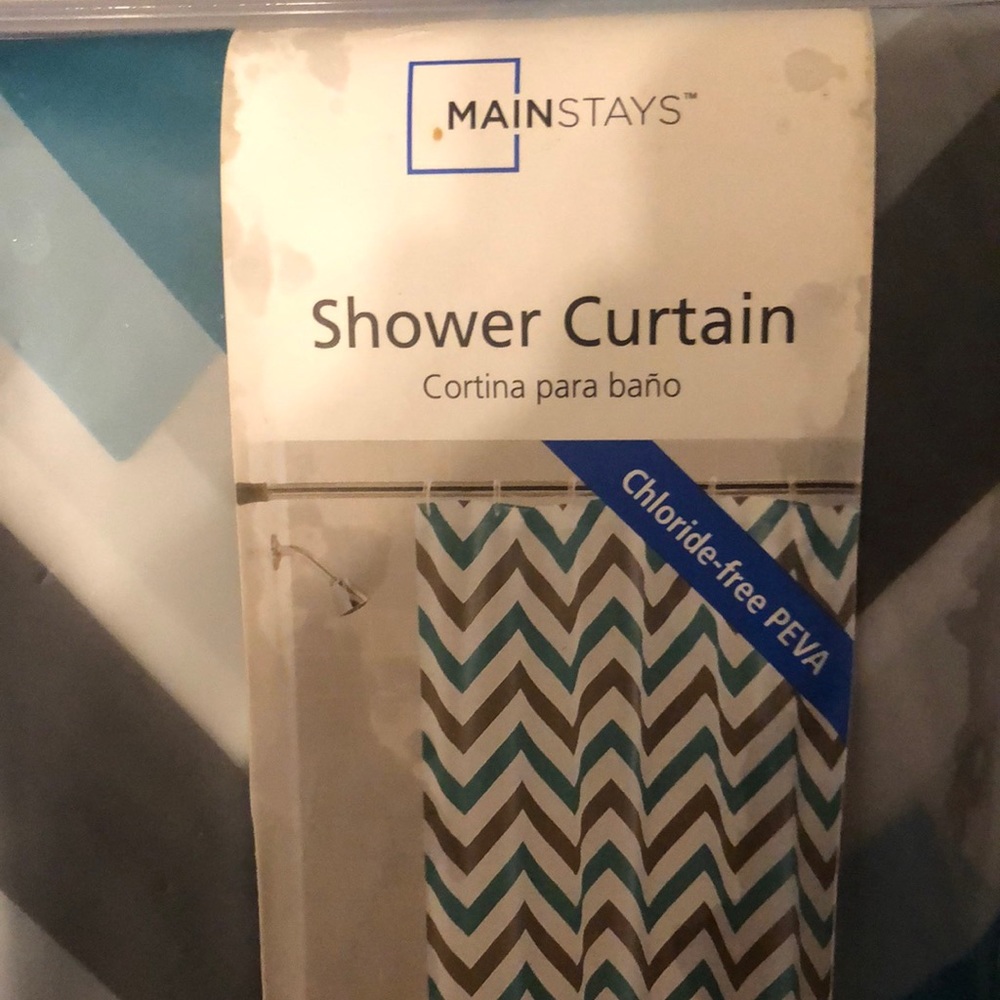 Blue shower curtain new never used